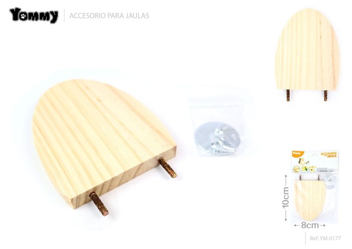[YM0177] Plataforma de forrajeo para pájaros 8x10 cm semicírculo - Accesorios divertidos para mascotas