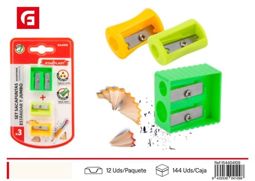 [154404109] Set de sacapuntas estándar y jumbo - Material escolar y oficina