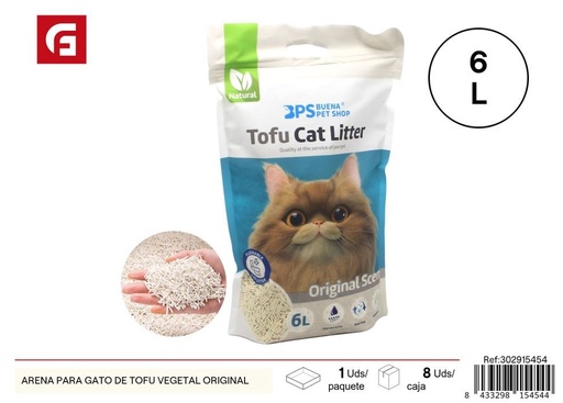 [302915454] Arena para gato de tofu vegetal original - Productos para gatos