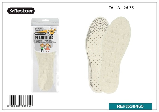 [530465] Plantillas de látex de lana (niños) - Plantillas y accesorios de mercería