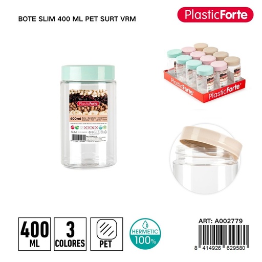 [A002779] Envase de plástico 400 ml - Utensilios y productos de cocina
