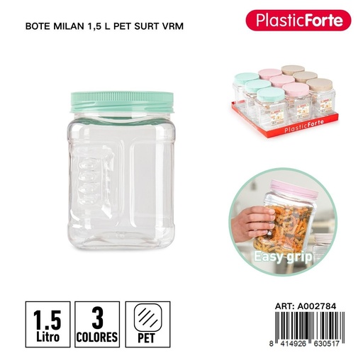 [A002784] Envase de plástico 1.5 L - Utensilios y productos de cocina