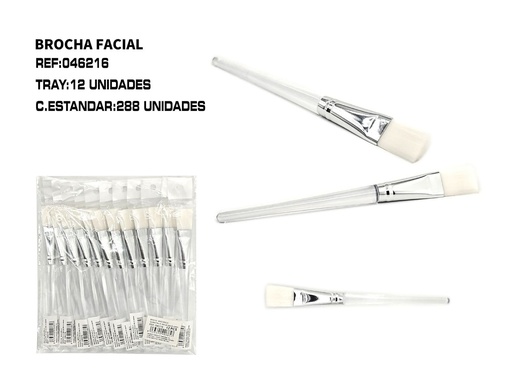 [046216] Brocha para mascarilla 12/U incoloro - Utensilios para maquillaje