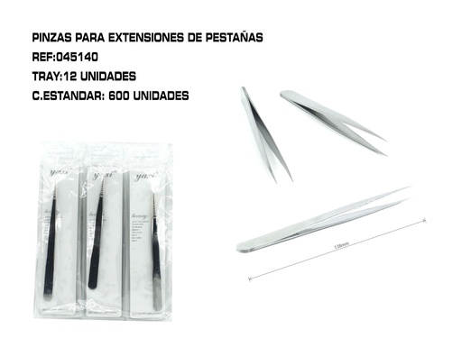 [045140] Pinza de precisión recta 12/U - Herramientas de belleza