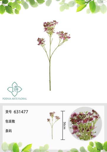[631477-4LILA] Ramo artificial - Estrella de mar 56cm - Decoración floral