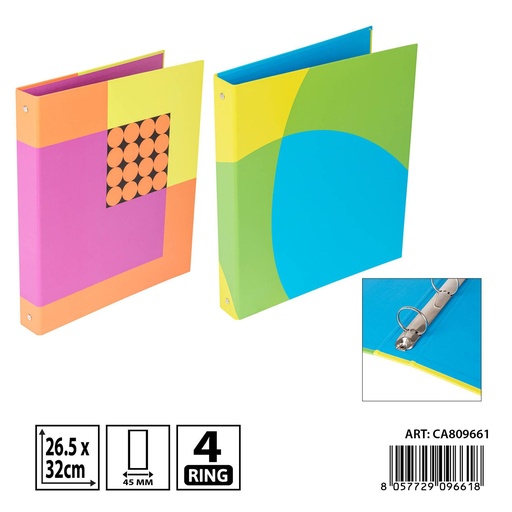 [0239780] Carpeta de 4 anillas 26.5X32X4.5CM - Carpetería y suministros de oficina
