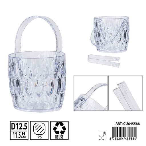[0240262] Cesta de hielo 12.5X11.5CM - Herramientas de coctel y accesorios para bar