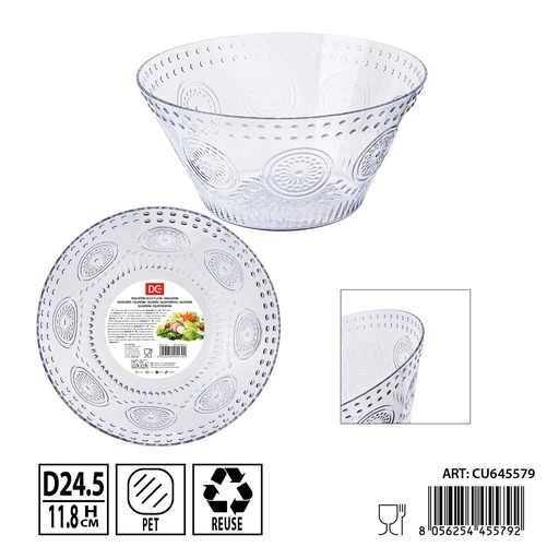 [0240253] Ensaladera de plástico 24.5x11.8 cm - Utensilios de cocina