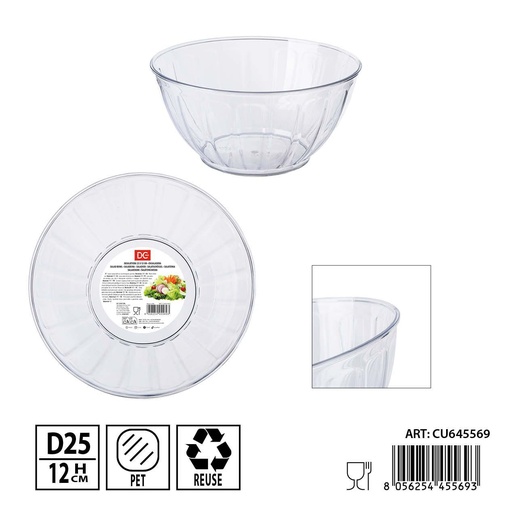 [0240243] Ensaladera de plástico 25x12 cm - Utensilios de cocina