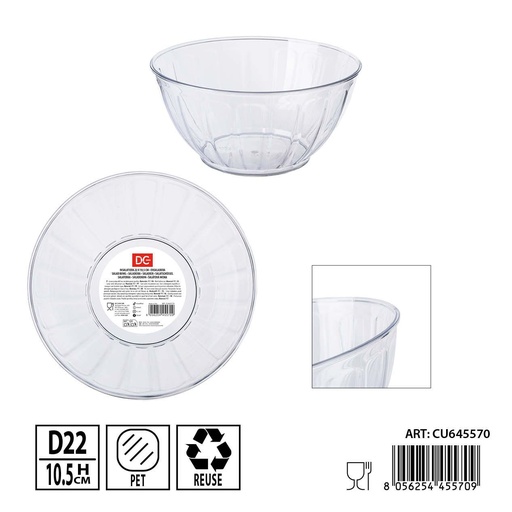 [0240244] Ensaladera de plástico 22x10.5 cm - Utensilios de cocina