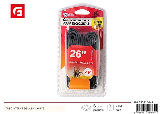 [175416644] Interior de tubo para bicicleta 26x1.75/2.125 NT-001 - Accesorios para bicicletas