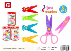 [154484884] Tijeras intercambiables con 6 filos - Herramientas de manualidades