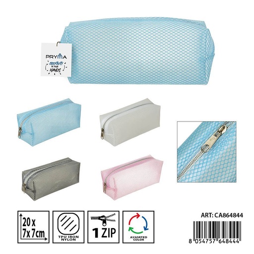 [0238397] Estuche transparente para lápices 20x7x7cm - Organizadores de escuela y oficina
