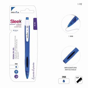 [0149957] Bolígrafo de clic de gel 1.0mm azul - Herramientas de escritura de calidad