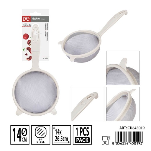 [0237693] Colador de malla de acero 14x26.5 cm - Utensilios de cocina y herramientas