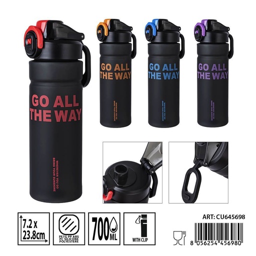 [0241132] Botella de plástico deporte 700ml 7.2x23.8cm - Utensilios de cocina y bebida