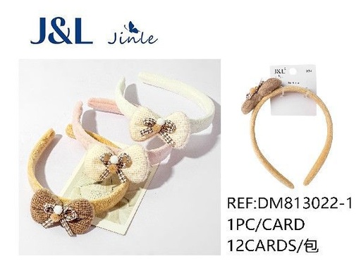 [8445801072771] Diadema con lazo 2 cm 12 unidades - Accesorios para el cabello
