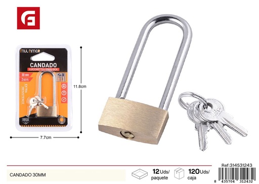 [314531243] Candado 30 mm - Accesorios de seguridad