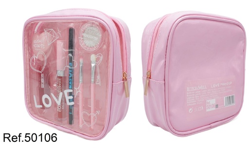 [8435433231257] Neceser de cosméticos Love Rosa 7 piezas LW 50106 - Neceseres y maquillaje