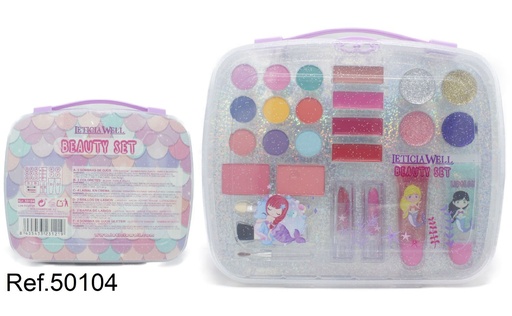 [8435433231219] Maleta de maquillaje Sirena 26 piezas LW 50104 - Neceseres y maquillaje