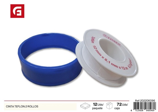 [202206096] Cinta de teflón 2 rollos - Cintas y accesorios para fontanería