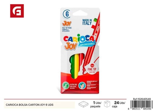 [A003914] Set de 6 marcadores de colores CARIoca - Material escolar y escritura