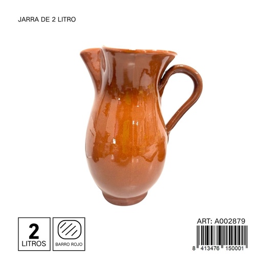 [A002879] Jarra de barro de 2 litros - Utensilios de cocina y vajillas de barro