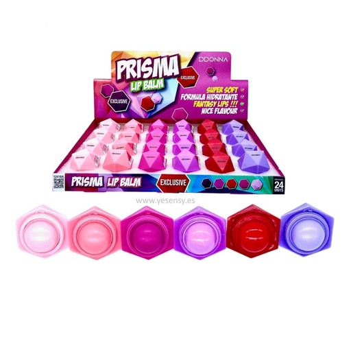 [8436045036001] Bálsamo labial Prisma 24 unidades - Productos cosméticos y brillo labial