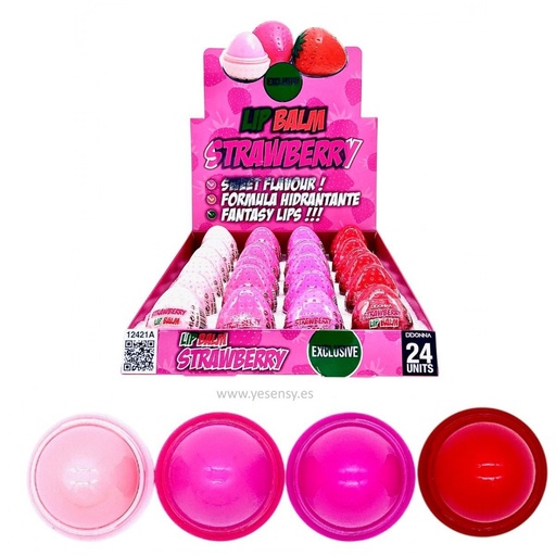 [8436045039217] Bálsamo labial de fresa 24 unidades - Productos cosméticos y brillo labial