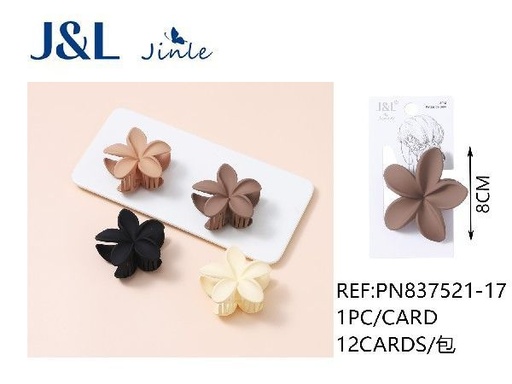 [8445801242532] Pinza de pelo con flor de 8 cm 12 unidades - Accesorios de cabello y peinado