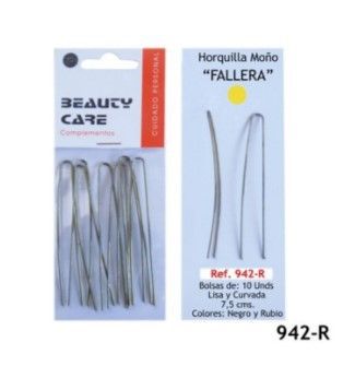 [8422608065915] HORQUILLA para moñitos falleros lisos rubios - Pack de 10 unidades