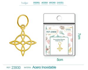 [23930] Charm de Acero Inoxidable color Dorado - Joyería de acero inoxidable y accesorios elegantes