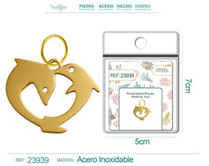 [23939] Charm de Acero Inoxidable color Dorado - Joyería de acero inoxidable y accesorios elegantes
