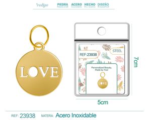 [23938] Charm de Acero Inoxidable color Dorado - Joyería de acero inoxidable y accesorios elegantes