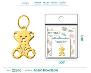 [23940] Charm de Acero Inoxidable color Dorado - Joyería de acero inoxidable y accesorios elegantes