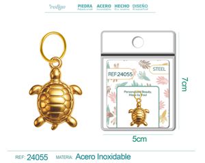 [24055] Charm de Acero Dorado Chapado en Oro 14K - Accesorios de lujo y joyería de calidad