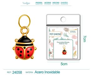 [24058] Charm de Acero Dorado Chapado en Oro 14K - Accesorios de lujo y joyería de calidad