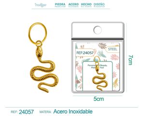 [24057] Charm de Acero Dorado Chapado en Oro 14K - Accesorios de lujo y joyería de calidad