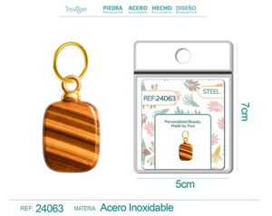 [24063] Charm de Acero Dorado Chapado en Oro 14K - Accesorios de lujo y joyería de calidad