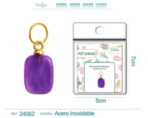 [24062] Charm de Acero Dorado Chapado en Oro 14K - Accesorios de lujo y joyería de calidad