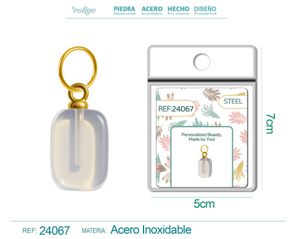 [24067] Charm de Acero Dorado Chapado en Oro 14K - Accesorios de lujo y joyería de calidad