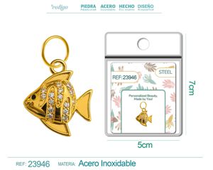 [23946] Charm de Cobre Chapado en Oro 14K con circonita - Joyería elegante y personalizada