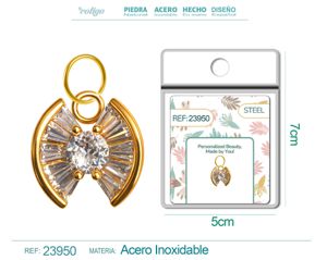 [23950] Charm de Cobre Chapado en Oro 14K con circonita - Joyería elegante y personalizada