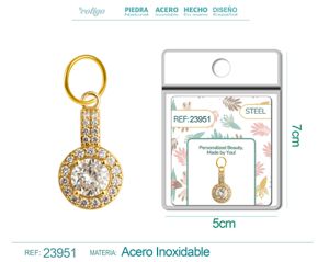 [23951] Charm de Cobre Chapado en Oro 14K con circonita - Joyería elegante y personalizada