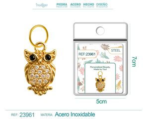 [23961] Charm de cobre chapado en oro de 14K con circonita - Accesorios de joyería y manualidades