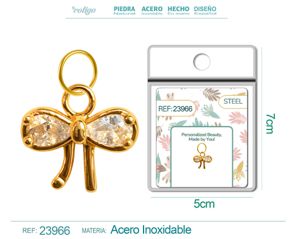 [23966] Charm de cobre chapado en oro de 14K con circonita - Accesorios de joyería y manualidades
