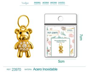 [23970] Charm de cobre chapado en oro de 14K con circonita - Accesorios de joyería y manualidades