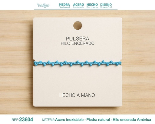 [23604] Pulsera de hilo encerado - Joyería de hilo y accesorios manuales