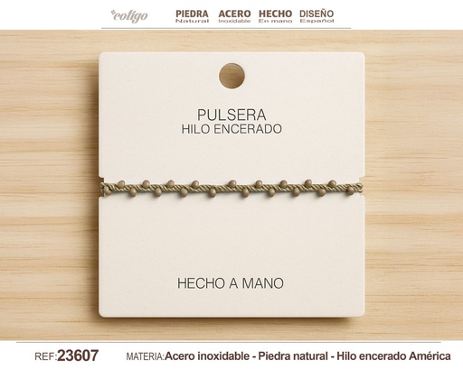 [23607] Pulsera de hilo encerado - Joyería de hilo y accesorios manuales
