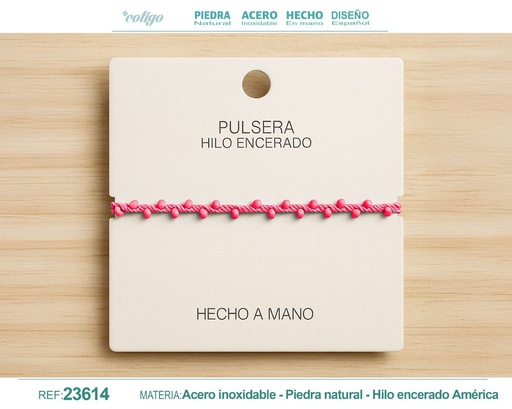 [23614] Pulsera de hilo encerado - Joyería de hilo y accesorios manuales